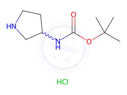 Chemical structure of 3-(Boc-amino)pyrrolidine Hydrochloride