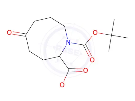 Chemical structure of 1-(Tert-butyl) 2-ethyl 5-oxoazocane-1,2-dicarboxylate