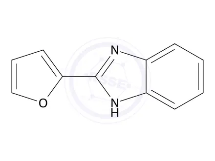 Chemical structure of 2-(2-Furyl)1H-benzimidazole (Fuberidazole)