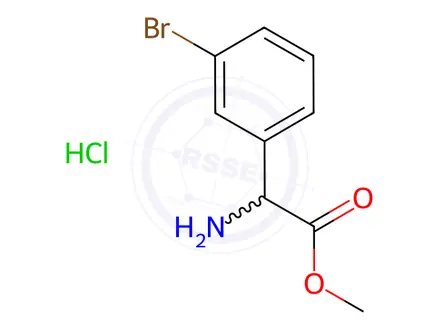 Chemical structure of Methyl 2-amino-2-(3-bromophenyl)acetate hydrochloride