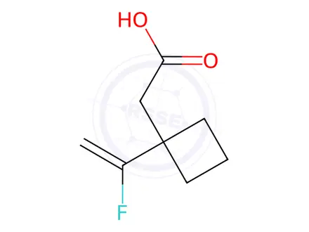 Chemical structure of 2-(1-(1-Fluorovinyl)cyclobutyl)acetic acid