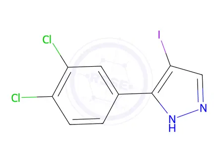 Chemical structure of 3-(3,4-Dichlorophenyl)-4-iodo-1H-pyrazole