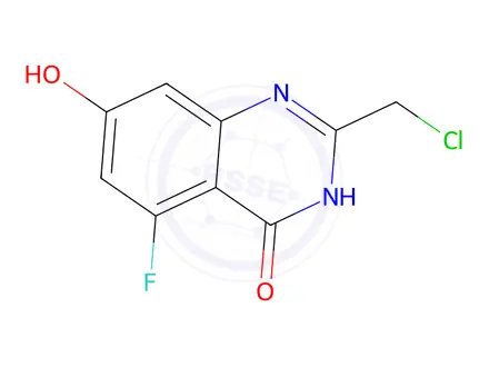 Chemical structure of 2-(Chloromethyl)-5-fluoro-7-hydroxyquinazolin-4(3H)-one
