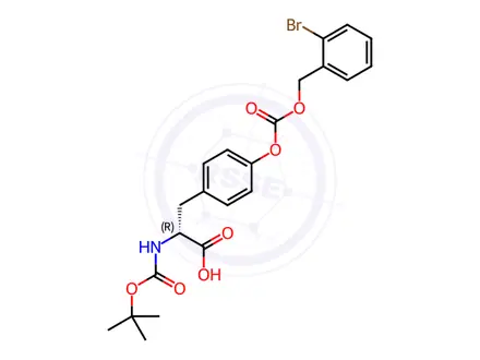 Chemical structure of Boc-D-Tyr(2-Br-Z)-OH