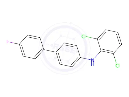 Chemical structure of N-(2,6-Dichlorophenyl)-4'-iodo-[1,1'-biphenyl]-4-amine