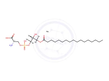Chemical structure of 17:0 Lyso PS-d5