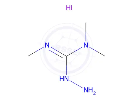 Chemical structure of ({(Dimethylamino)[(Z)hydrazono]methyl}amino)methane hydriodide
