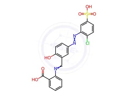 Chemical structure of potassium [2-[[[5-[(2-chloro-5-sulphophenyl)azo]-2-hydroxyphenyl]methylene]amino]benzoato(3-)]hydroxychromate(1-)