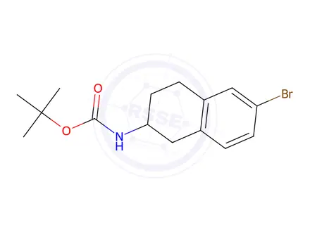 Chemical structure of tert-Butyl (6-bromo-1,2,3,4-tetrahydronaphthalen-2-yl)carbamate