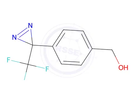 Chemical structure of 4-[3-(Trifluoromethyl)-3H-diazirin-3-yl]benzyl Alcohol