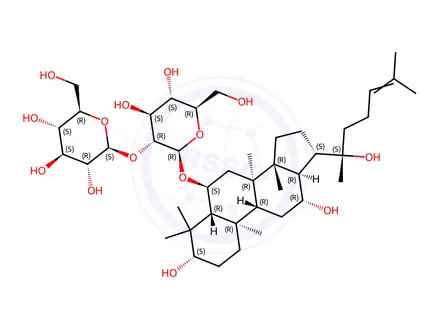 Chemical structure of Ginsenoside Rf