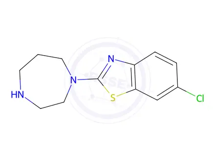 Chemical structure of 6-Chloro-2-(1,4-diazepan-1-yl)-1,3-benzothiazole