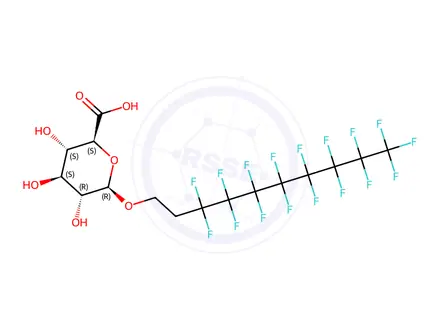 Chemical structure of Mono[2-(perfluorooctyl)ethyl] Glucuronide