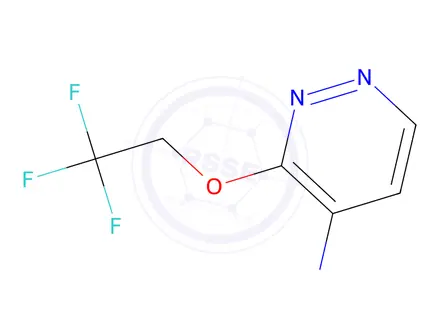Chemical structure of 3-(2,2,2-Trifluoroethoxy)pyridazin-4-amine