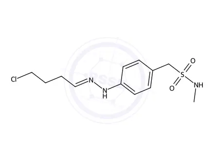 Chemical structure of 4-[2-(4-Chlorobutylidene)hydrazinyl]-N-methylbenzenemethanesulfonamide