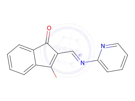 Chemical structure of 2-((2-PYRIDYLAMINO)METHYLENE)INDANE-1,3-DIONE