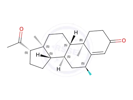 Chemical structure of 6α-Fluoropregn-4-ene-3,20-dione