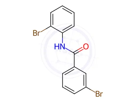 Chemical structure of Benzamide, 3-bromo-N-(2-bromophenyl)-