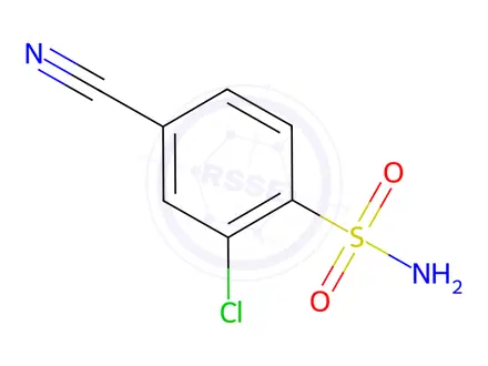 Chemical structure of 2-chloro-4-cyanobenzenesulfonamide