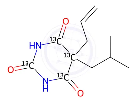 Chemical structure of Butalbital 13C4