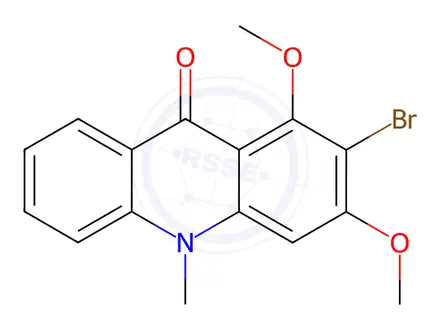 Chemical structure of 2-Bromo-1,3-dimethoxy-10-methylacridin-9(10H)-one