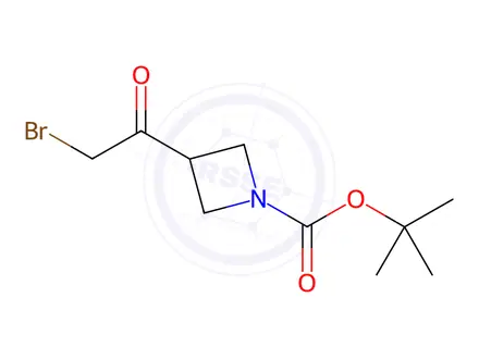 Chemical structure of tert-butyl 3-(2-bromoacetyl)azetidine-1-carboxylate