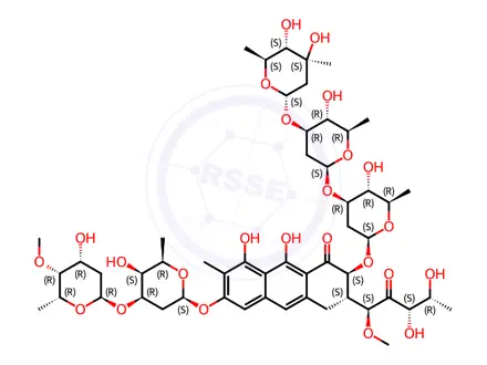 Chemical structure of Mithramycin, 4B-O-methyl-, (1BR,4BR,4ES,5ES)-(9CI)