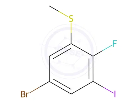 Chemical structure of (5-Bromo-2-fluoro-3-iodophenyl)(methyl)sulfane