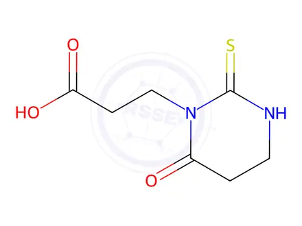 Chemical structure of 3-(6-oxo-2-sulfanylidene-1,3-diazinan-1-yl)propanoic acid