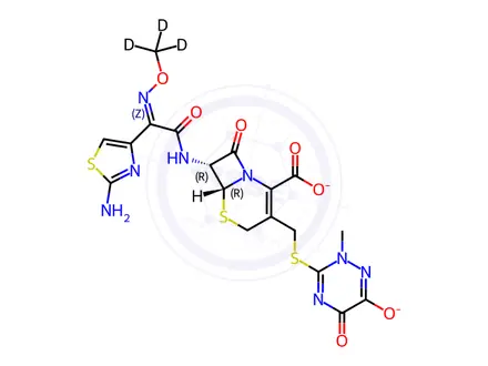 Chemical structure of Ceftriaxone-d3 Disodium Salt (1132650-38-4)