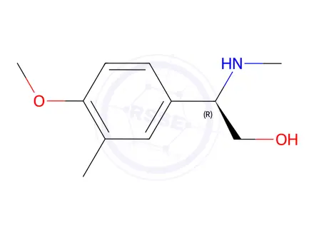 Chemical structure of (R)-2-(4-methoxy-3-methylphenyl)-2-(methylamino)ethan-1-ol