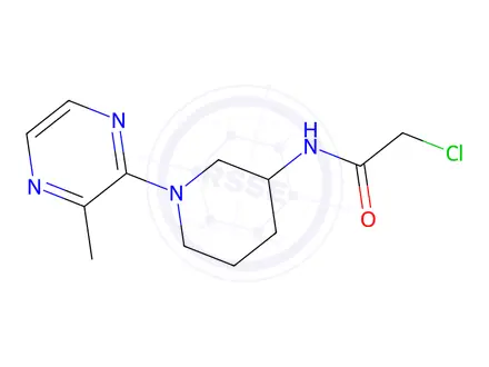 Chemical structure of 2-Chloro-N-(1-(3-methylpyrazin-2-yl)piperidin-3-yl)acetamide
