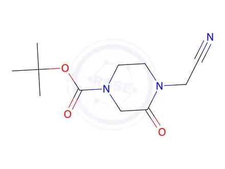 Chemical structure of tert-Butyl 4-(cyanomethyl)-3-oxopiperazine-1-carboxylate