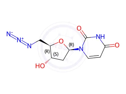 Chemical structure of 5'-Azido-2',5'-dideoxyuridine
