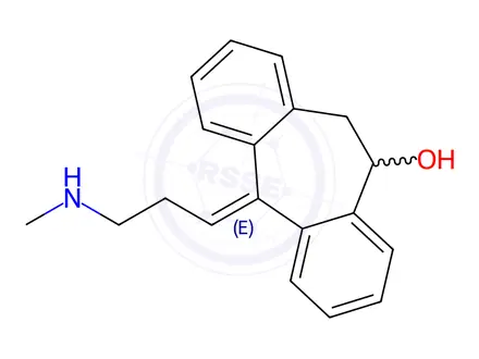 Chemical structure of trans-10-Hydroxy Nortriptyline