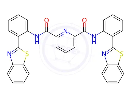Chemical structure of N2,N6-Bis(2-(benzo[d]thiazol-2-yl)phenyl)pyridine-2,6-dicarboxamide