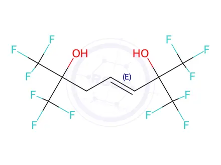 Chemical structure of 1,1,1,7,7,7-Hexafluoro-2,6-Bis(Trifluoromethyl)Hept-3-
