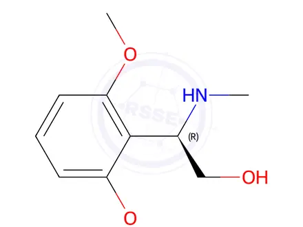 Chemical structure of (R)-2-(2,6-dimethoxyphenyl)-2-(methylamino)ethan-1-ol