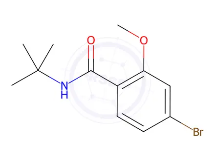 Chemical structure of N-t-butyl 4-bromo-2-methoxybenzamide