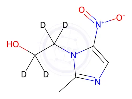 Chemical structure of Metronidazole-[D4]