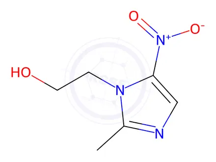 Chemical structure of Metronidazole standard