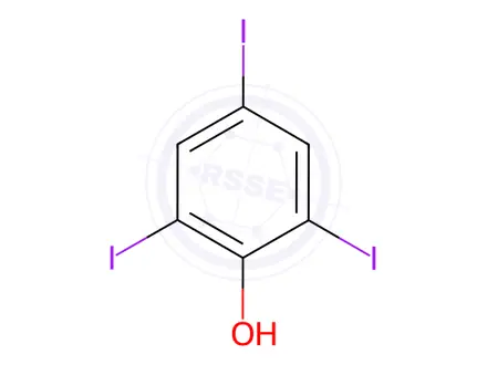 Chemical structure of 2,4,6-Triiodophenol