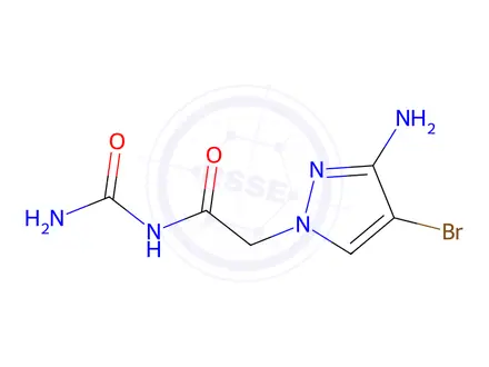 Chemical structure of 2-(3-Amino-4-bromo-1h-pyrazol-1-yl)-N-carbamoylacetamide