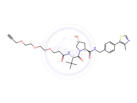 Chemical structure of (S,R,S)-AHPC-PEG3-Alkyne