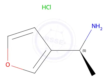 Chemical structure of (S)-1-(Furan-3-yl)ethan-1-amine hydrochloride
