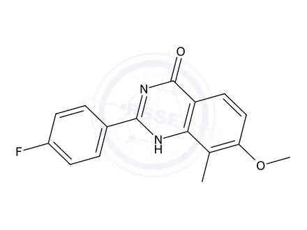 Chemical structure of 2-(4-Fluorophenyl)-7-methoxy-8-methylquinazolin-4(3H)-one