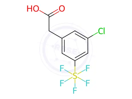 Chemical structure of 3-Chloro-5-(pentafluorosulfur)phenylacetic acid