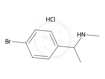 Chemical structure of 1-(4-Bromophenyl)-N-methylethan-1-amine hydrochloride