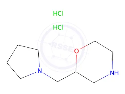 Chemical structure of 2-PYRROLIDIN-1-YLMETHYL-MORPHOLINE DIHYDROCHLORIDE