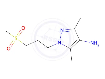 Chemical structure of 3,5-Dimethyl-1-(3-(methylsulfonyl)propyl)-1h-pyrazol-4-amine